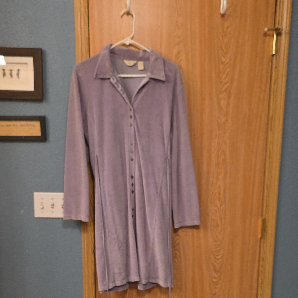 J. Jill Lavender Button-Up Dress
